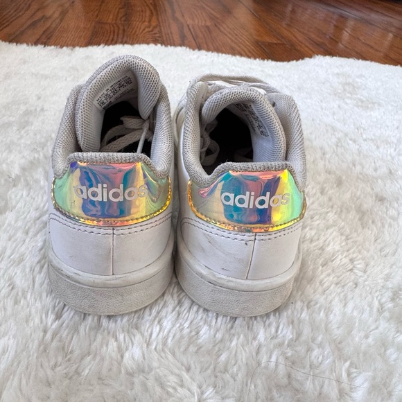 Adidas Grand Court 2.0 Cloud White Iridescent Shoes Sz 13K - Picture 7 of 9